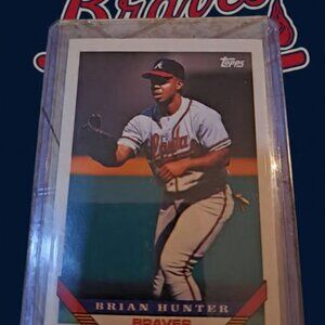 Brian Hunter braves Topps 1993 #102 baseball card